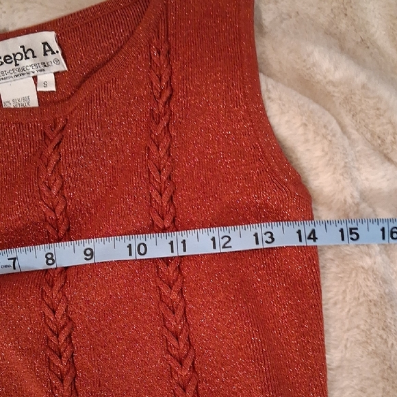 Joseph A. Women's Red Sparkle Cardigan Twin Set - Picture 8 of 12